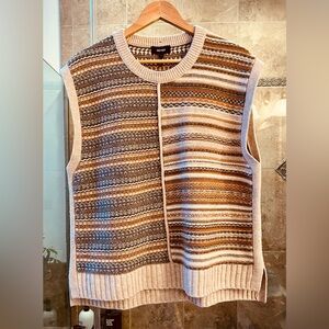 ME+EM Multicolor Striped Sweater Vest